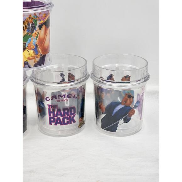 Camel Cigarette Hard Pack Mugs Cups Tumbler Set 5 Thermoserv Joes Place Vintage - Picture 10 of 14